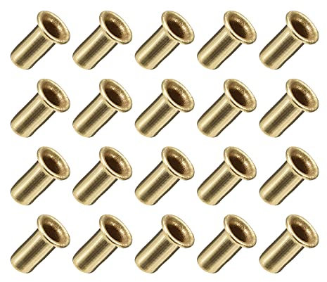 METALLIXITY Pasante Agujero Remache (4x8mm) 200uds, Cobre Hueco Remache Tuercas - para PCB Tableros, Cobre Tono
