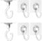 KALIONE 6 Pack Adhesive Ceiling Hooks, Powerful Wall Hooks Towel Hooks Holder, Heavy Duty Shower Wall Hanger Mounted Hooks for Bathrooms, Bedroom, Kitchen, Door