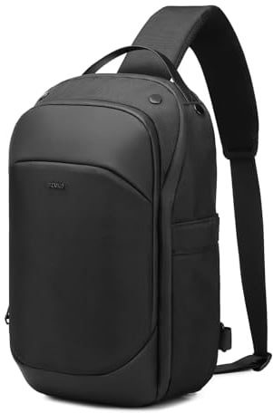 OZUKO Sling Bag Herren Schultertasche Fit 12,9 Zoll iPad Pro, 13L Große Kapazität Wasserdicht Sling Rucksack Men Crossbody Bag Brusttasche für Arbeit Reisen Wandern Sport