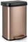 GOPLUS 50/68 L Poubelle à Pédale, Poubelle en Acier Inoxydable avec Couvercle à Fermeture Douce, Compartiment Désodorisant, Poubelle de Cuisine Anti-odeur, pour Salon, Bureau, Salle de Bain (Rose)