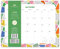2025 Colorful Geometrics Annual Monthly Magnetic Refrigerator Pad by Bright Day,16 Month 8 x 10 Inch, September 2024 - December 2025