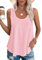 DUOEASE Débardeur Femme Chic et élégant col Rond 2024 Ete Hauts sans Manche(Rose,S)