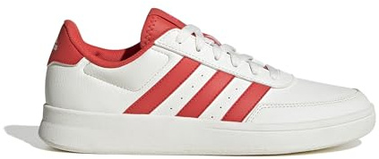 adidas Women's Breaknet 2.0 Shoes, core White/Bright red/Lucid Pink, 4.5 UK