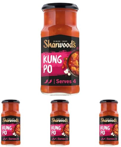 Sharwood's Kung Po Chinese Cooking Sauce, 425 g Jar (Pack of 4)