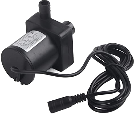 DC 12V Mini Submersible Quiet 800L/h 5M/16ft Small Fountain Pump, Mini Silent Brushless Motor Submersible Pump for Pools Pond Aquarium Fish Tank