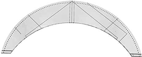 Tischdecken-Vorlage zum Flechten mit Anleitung, Acryl-Quiltlineale und -Vorlagen, DIY-Nählineal mit gebogenem Rand, Quetschlineale zum Quilten (30,5 cm), Quiltvorlagen, Quiltlineale und -Vorlagen