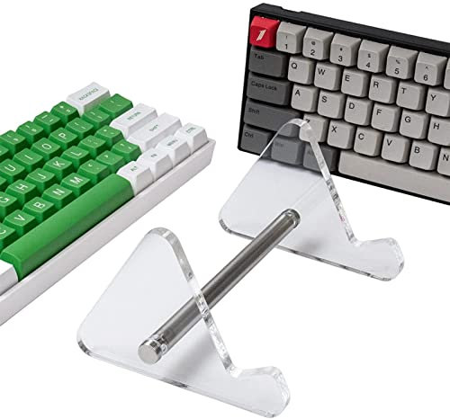 Keyboard Rack - Computer Keyboard Storage Rack, Keyboard Holders offices | Transparent Acrylic Stand for Three Mechanical Keyboard,desk Storage Stand for Keyboards, keys White Keyboard Display Stand