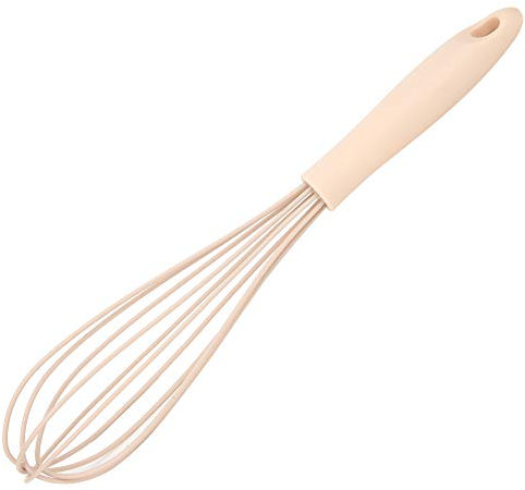 2pcs Silicone Whisk,Mini Silicone Kitchen Whisks, Mini Kitchen Whisk Manual Egg Beater Stirring Frother Mixer Blender Whisks for Cooking,Mini Whisk for Cooking, Pink