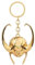 ESHINEDE Loki Goldener Helm Schlüsselanhänger Metall Herren Anhänger Schlüsselanhänger, gold, One size