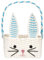 Bunny Shaped Easter Egg Basket for Kids featuring a Cute Rabbit Face