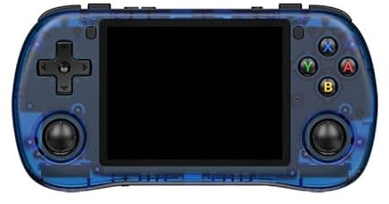 POWKIDDY X35H Retro Game Console, 128GB card, 3.5” IPS High Resolution Display, High-Performance CPU, Compact & Portable, Multi-Emulator Support, Play Anytime, Anywhere (Blue-Transparent)