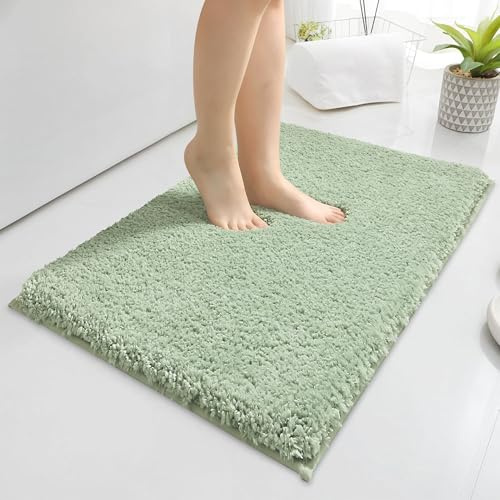 Baahrnom Badezimmerteppich 80 x 120 cm, Badematte rutschfest Waschbar | Non Slip Badteppich Kuschelig Weich Badvorleger für Dusche, Badewanne und Toilette