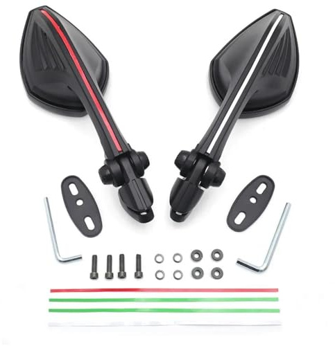 Specchietti Retrovisori Racing Con Adesivi Colorati Per Yamaha FZ1 FAZER Tmax350
