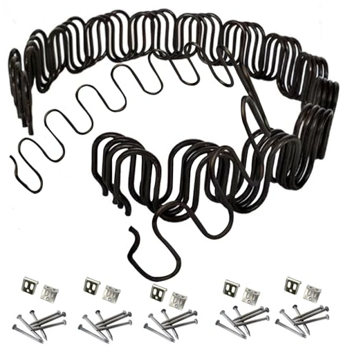 Couch-Reparaturset, Polsterfedern, 5 Sets, 17, 7-Zoll-Ersatz-Hochleistungsfedern für Liegestühle, rostbeständig, glatte Couchstützen für durchhängende Kissen