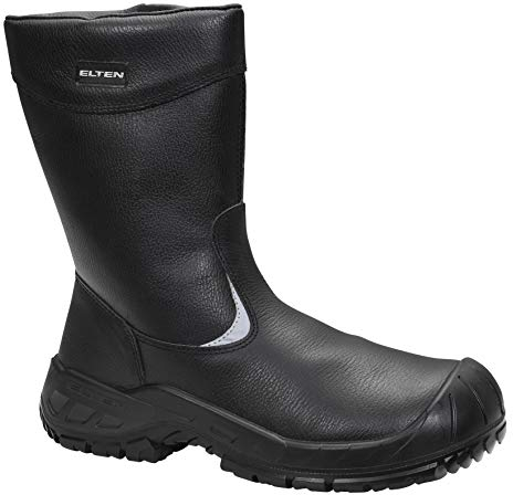 ELTEN Sicherheitsschuhe Will S3 CI, Damen und Herren, Leder, Stahlkappe, robust 44, Schwarz