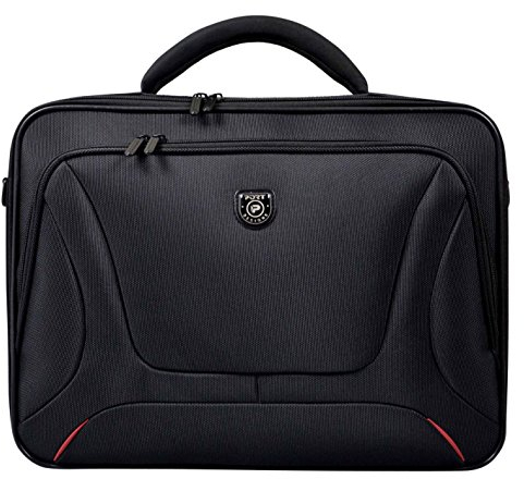 Port Designs Courchevel Clamshell Laptop/Notebook/Chromebook Professional Business Briefcase Sleeve Bag for 15 inch Windows/Macbook Student/Work Laptops - Black
