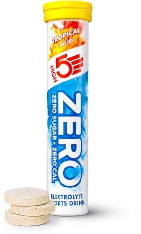 HIGH5 ZERO Electrolyte Tablet - Hydration Tablets Enhanced with Vitamin C - 0 Calories & Sugar Free - Boost Hydration, Performance & Wellness - Tropical, 20 Tablets (20x, Pack of 1)