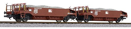 H0 LI 2ER-SET SCHOTTERWAGEN+BELAD. SOB