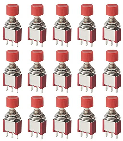 WMYCONGCONG 15 PZ SPDT Interruttore A Pulsante Momentaneo 3 Pin AC 2A 250V/5A 120V NO/NC