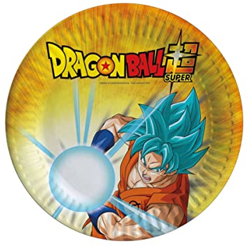 GIOCOPLAST NATALE S.P.A Dragon Ball Super-Pappteller-Set 8 Stück bunt 18 cm