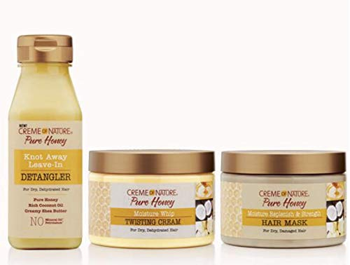 Creme of Nature PURE HONEY - Styling-Set mit Entwirrer + Twist-Out-Creme + Maske