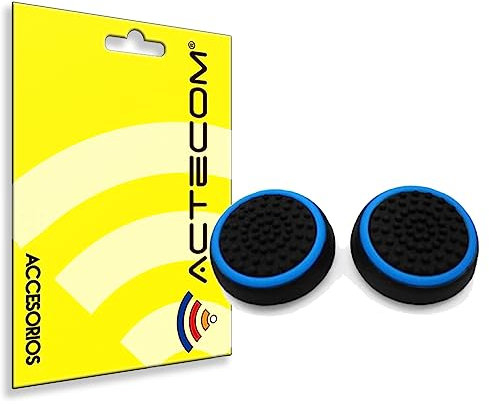 actecom 1 Par Funda de Goma Compatible con Joystick Mando Sony Playstation Dualshock 4 PS4/Slim/Pro Xbox One Eje L3 R3 Gomas (Azul)