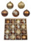 Valery Madelyn Großes Weihnachtsschmuck-Set, 16 Karat, 8,9 cm, braunes Kupfer und Gold, bruchsicher, Weihnachtsbaumschmuck, Waldbronze, hängende Kugel-Ornamente, Großpackung für Weihnachtsdekoration