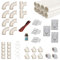 Zentralstaubsauger Einbau-Set für 3 Saugdosen mit Rohren, Fittings und Co. - DIY-Montageset für Staubsaugeranlage - Saugdose Deckel rund rechteckig