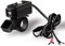 JTENG Cargador USB Impermeable para Motocicleta, Cargador de Teléfono Móvil 3.1A / 3.1A, Puertos USB Dobles, Adaptador Divisor de Puerto de Alimentación de 12 V / 24 V, Voltaje de Pantalla LED