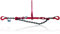 Dolezych 46530801-3,0 Catena di Ancoraggio con Tenditore con Gancio a Forcella e Tendicatena a Cricchetto con Gancio di Accorciamento 2 Parti, Lunghezza 3 m, Nero/Rosso