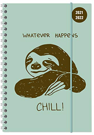 Collegetimer Chill! 2021/2022 - Schüler-Kalender A5 (15x21 cm) - Faultier - Ringbindung - Weekly - 224 Seiten - Terminplaner - Alpha Edition: ... Terminplaner (Collegetimer A5 Ringbuch)