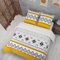 Vency Copripiumino Singolo 135x200 2-Pezzi Giallo - OEKO-TEX 80% Cotone & 20% Poliestere, 1x Copripiumino con Cerniera + 1x federa con chiusura a busta 80x80 cm, Modello Onvoge
