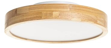 Lindby LED Deckenlampe Milada dimmbar mit Leselampe (Modern) aus Holz (1 flammig,) - Deckenleuchte Lampe Wohnzimmerleuchte