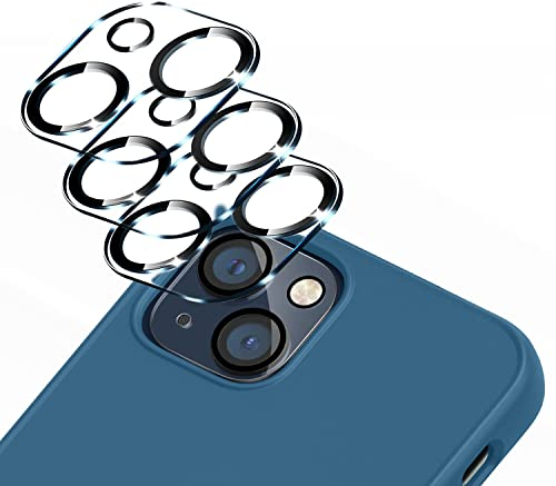 IOPYKKOA Lot de 3 verres de protection pour appareil photo compatibles avec iPhone 13/iPhone 13 mini [Installation rapide 10S] Résistant aux rayures, dureté 9H, HD transparent, protection complète de