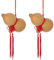 2piezas Colgante De Calabaza Natural Decorativo para Bolsa Y Auto Adorno Feng Shui De Gourd con Diseño Creativo Accesorio DIY para Llaveros Cumpleaños