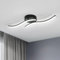 Goeco Modern LED Deckenleuchte, 12W 1300LM Wohnzimmerlampe Schwarz, 2 Flammige, LED Deckenlampe Innen Acryl Deckenbeleuchtung 6500K Kaltweißes Licht für Schlafzimmer, Wohnzimmer, Flur, Küche
