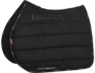 LeMieux GP Work Pad - Fits Under General Purpose and Jumping Saddles - High Wither Profile & Girth Keeper - Black - Large