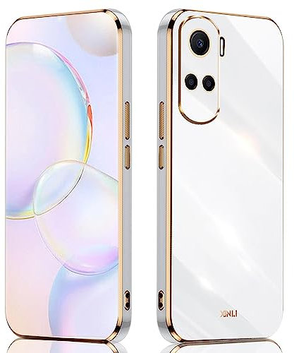 ILING Cover per Honor 90 Lite 5G, Cabina Silicone Colorato Case Proteggi la Fotocamera, Custodia Antiurto Ultrasottile da Donna (Bianco)