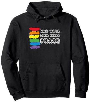 War wohl doch keine Phase mit Regenbogen Gay Flag Pullover Hoodie