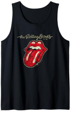 The Rolling Stones Plastered Tongue by Rock Off Tank Top