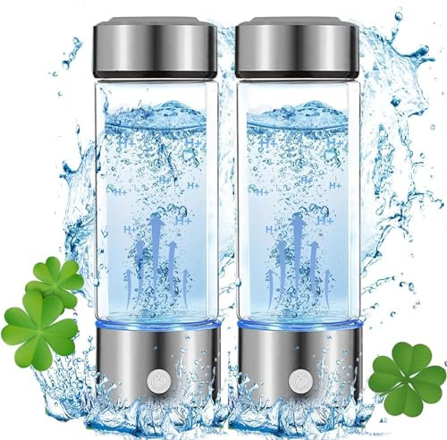 Generador de botellas de agua de hidrógeno, máquina ionizadora de agua de hidrógeno portátil, recargable, vaso de agua rico en hidrógeno para viajes, 420 ml, regalo para amigos/mujeres/hombres/mamá