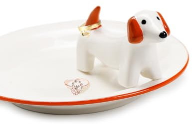 ZUHSAN Personalisiertes Dackel-Geschenk, Ringhalter, personalisierter Haustierring, Haustierliebhaber-Geschenk, Geschenk für Hundeliebhaber, Hochzeitsring-Display