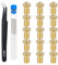 HIKUDIY 15PCS 0.4mm E3D Brass Nozzles Kit for V5 V6 3D Printer- Extruder Hotend Nozzles for for Anycubic Mega Series,Kobra Neo,Kobra Go,Chiron,for Prusa i3 MK3, Mini+ 3D Printer