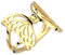 beyoutifulthings® Damen-Ring Schmetterling Cut-Out Gold Edelstahl 18,1-mm breit glänzend poliert Band-Ring Motiv-ring 62 (19,7)