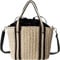 MEIZHITU Korbtaschen Damen Stroh Gewebte Handtaschen Große Kapazität Umhängetasche Für Frauen Sommer Umhängetaschen Lady Travel Beach Tote Bag Sommer Strand Geldbörse