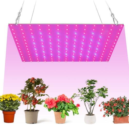 Lixada Pflanzenlampe LED Vollspektrum 169 LEDs Pflanzenlampe Anzucht mit 4 Haken Pflanzenleuchte Hängend LED Grow Light fur Gewächshauspflanzen, Gemüse, Blumen (Rot+Blau)
