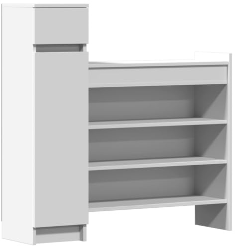 vidaXL Schuhschrank Weiß 100,5x28x100 cm Holzwerkstoff