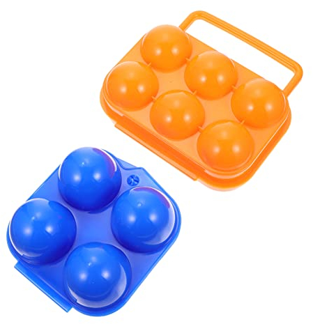 ARTIBETTER Boîte De Rangement Portable Pour Œufs De Camping 4 Compartiments Et 6 Compartiments Pour Usage Domestique Et Extérieur Couleur