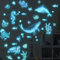 Rongxze 3 Stück Leuchtend Wandsticker Leuchtaufkleber, Meereswelt Leuchtaufkleber, Ozean Fluoreszierend Wandaufkleber Aufkleber für Raumdekoration, Wanddekoration (B)