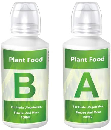 Qutalmi Alimento para plantas hidropónicas, fertilizante hidropónico | Fertilizante Líquido para Plantas | Alimento vegetal orgánico, fertilizante hidropónico líquido A y B, nutrientes hidropónicos
